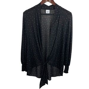 CAbi | Black Pink Polka Dot Sheer Impetuous Topper